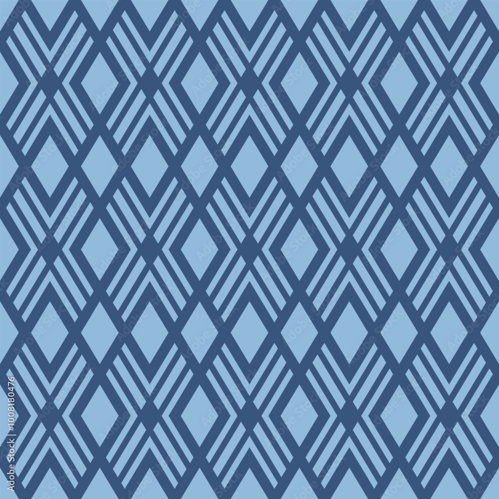 Fototapeta premium Japanese Diamond Net Vector Seamless Pattern 