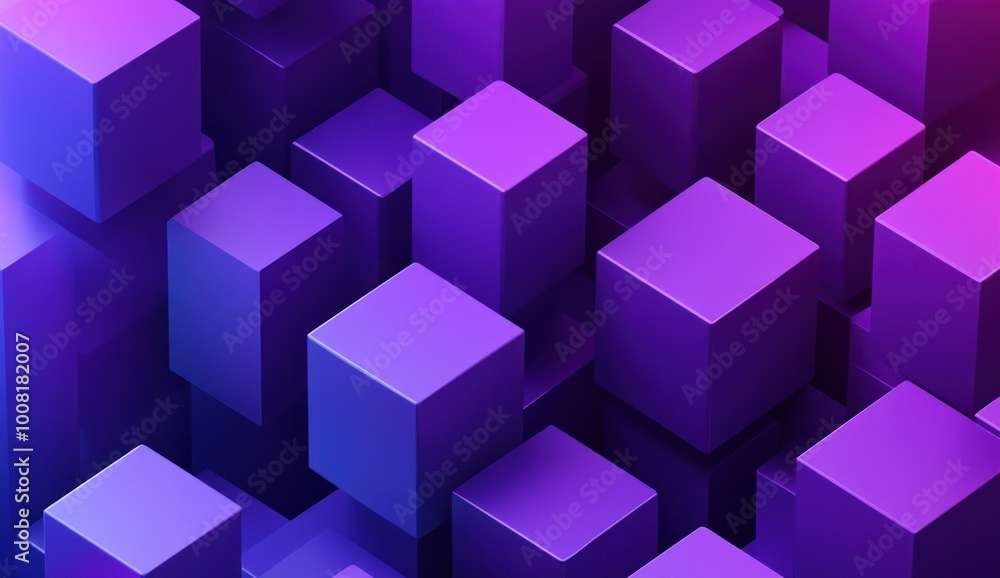 Abstract Purple and Blue Cube Pattern Abstract Purple and Blue Cube Pattern