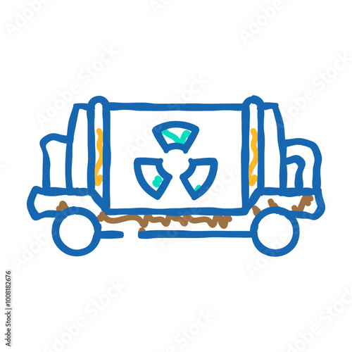 small modular nuclear reactor future technology doodle icon sketch vector. small modular nuclear reactor future technology sign. isolated symbol illustration