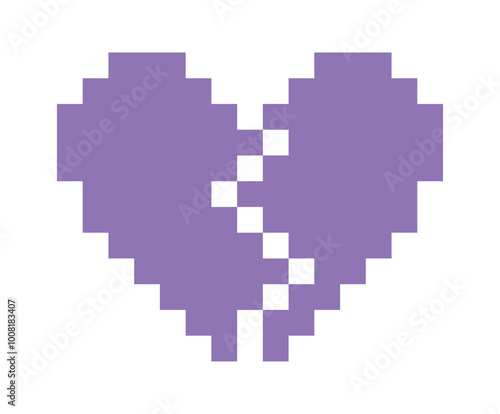 Broken heart heartbreak cracked split in half