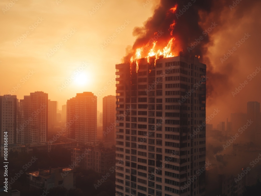 Blaze Engulfs High-Rise During Forest Fire Incident Blaze Engulfs High-Rise During Forest Fire Incident