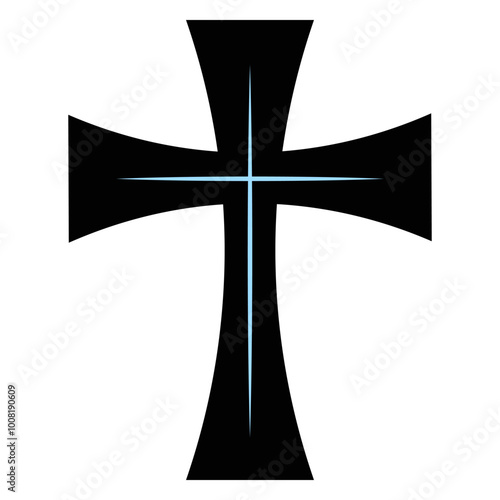 Cross of Jesus Christ, digital art illustration.