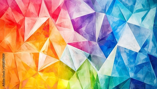 Abstract Background with Geometric Shapes and a Colorful Palette