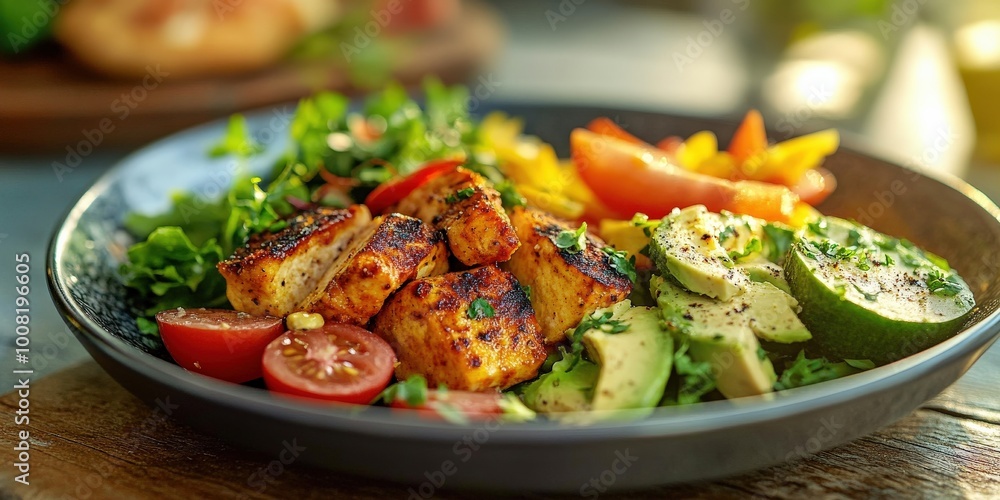 Close-up of Healthy Vegan Food, Fresh and Nutritious Meal Close-up of Healthy Vegan Food, Fresh and Nutritious Meal