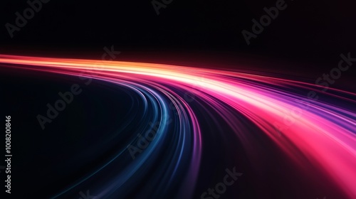 A smooth neon gradient illuminating the darkness  creating a stunning contrast.