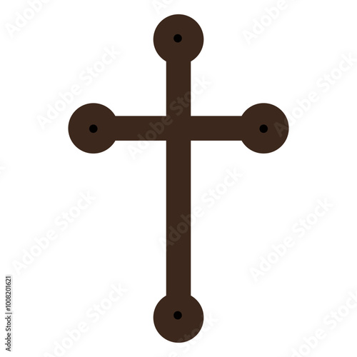 Cross of Jesus Christ, digital art illustration.