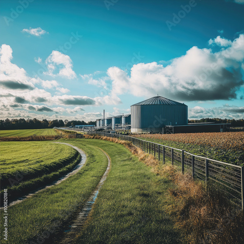 High-resolution image of a traditional farm scene, ideal for creating a warm and nostalgic atmosphere for various design projects. photo