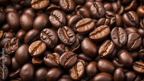 Background of roasted coffee beans