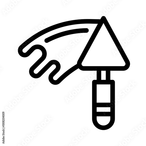 Icon Trowel With Style Outline	