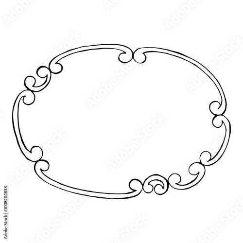 Doodle frame hand drawn vector illustration isolated