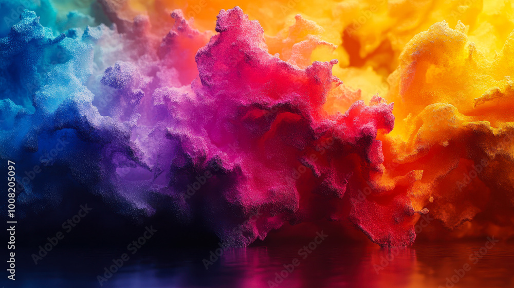 Vibrant Multicolor Abstract Texture Background with Dynamic Cloud-Like Patterns for Creative Designs and Artistic Projects Vibrant Multicolor Abstract Texture Background with Dynamic Cloud-Like Patterns for Creative Designs and Artistic Projects