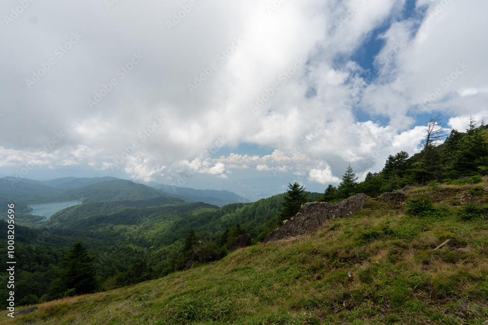 Fototapeta premium Hiking on Mountain Daibosatsu in Japan