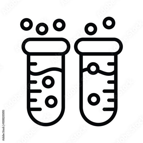 Pair of test tubes undergoing a chemical reaction, illustrating laboratory research