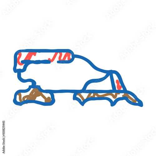 crampons mountaineering adventure doodle icon sketch vector. crampons mountaineering adventure sign. isolated symbol illustration
