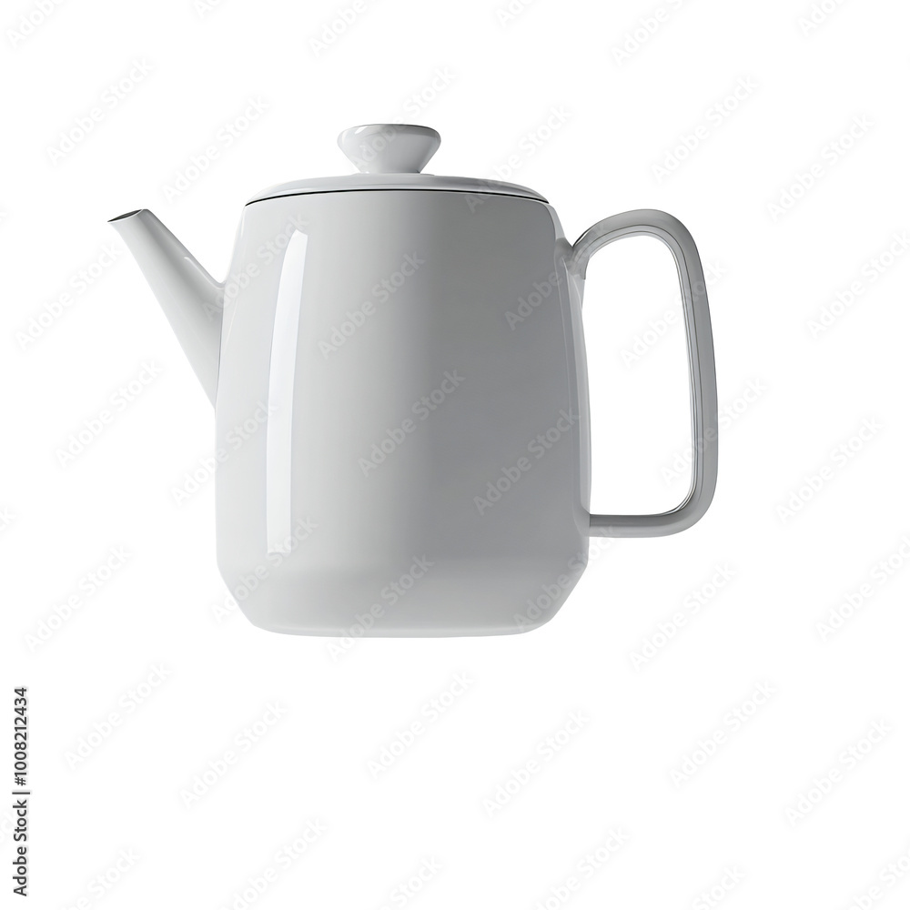 White Kettle Mockup in Mid-Air Design on a transparent background White Kettle Mockup in Mid-Air Design on a transparent background