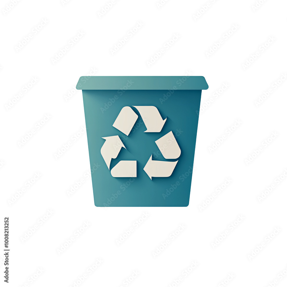 Minimalist Vector Design of Floating Recycling Bin on a transparent background Minimalist Vector Design of Floating Recycling Bin on a transparent background