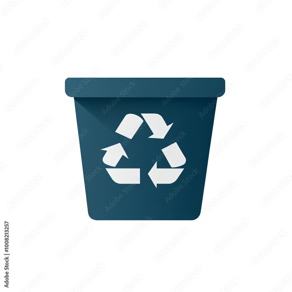 Minimalist Vector Design of Floating Recycling Bin on a transparent background Minimalist Vector Design of Floating Recycling Bin on a transparent background