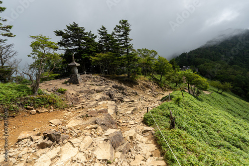 Hiking on Mountain Daibosatsu in Japan photo