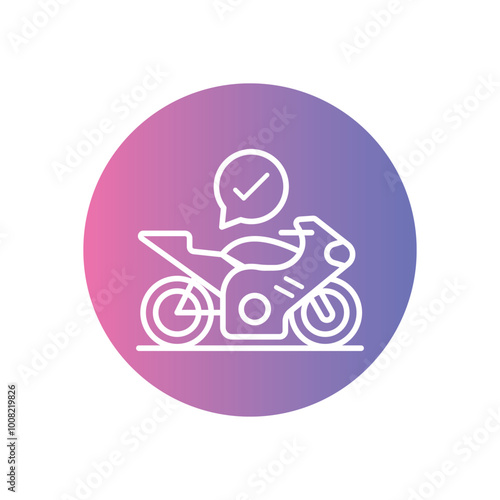 Motorcycle icon vector stock illustration