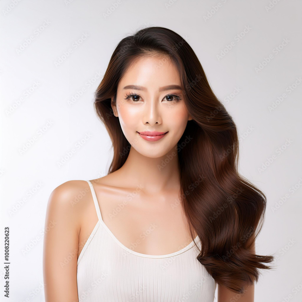 Radiant Confidence: A Asian Woman Model with a Healthy Smile Radiant Confidence: A Asian Woman Model with a Healthy Smile