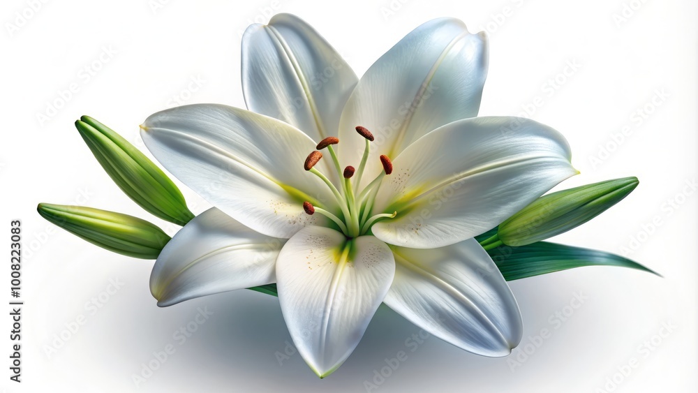 Elegant white lily featuring transparency, perfect for floral artistry and refined backgrounds. High-resolution stock Elegant white lily featuring transparency, perfect for floral artistry and refined backgrounds. High-resolution stock