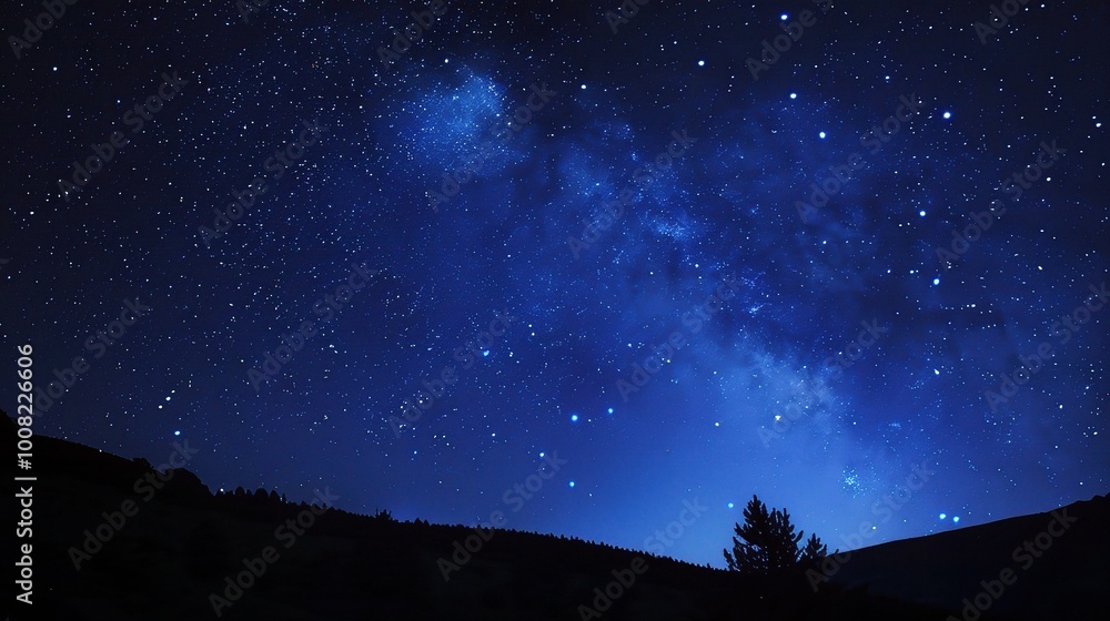 Star Earth Sky - Deep Blue Night Sky Wallpaper Background. A captivating view of the starry sky above Earth, with a deep blue hue creating a mesmerizing and dreamy backdrop Star Earth Sky - Deep Blue Night Sky Wallpaper Background. A captivating view of the starry sky above Earth, with a deep blue hue creating a mesmerizing and dreamy backdrop