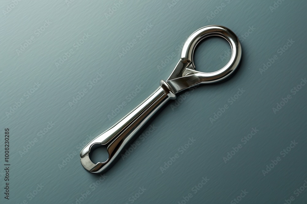 Sleek metallic keyring tool rests gracefully on a smooth dark surface, showcasing its design and functionality Sleek metallic keyring tool rests gracefully on a smooth dark surface, showcasing its design and functionality