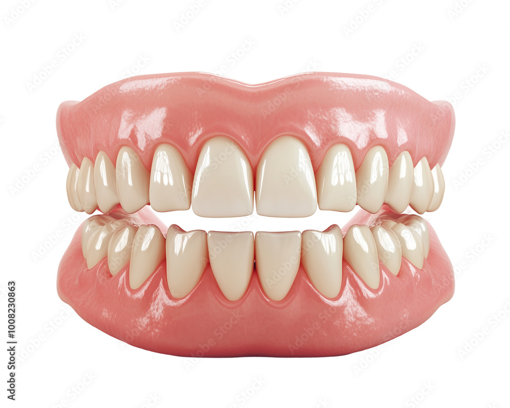 Realistic Dental Model of Human Teeth and Gums on Transparent Background Realistic Dental Model of Human Teeth and Gums on Transparent Background