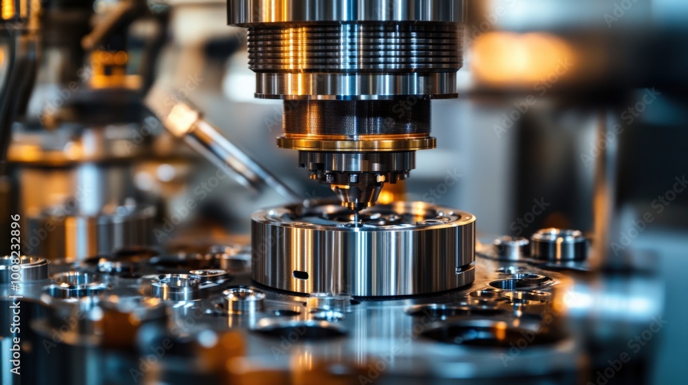 High-Tech Microchip Manufacturing Process Close-Up High-Tech Microchip Manufacturing Process Close-Up