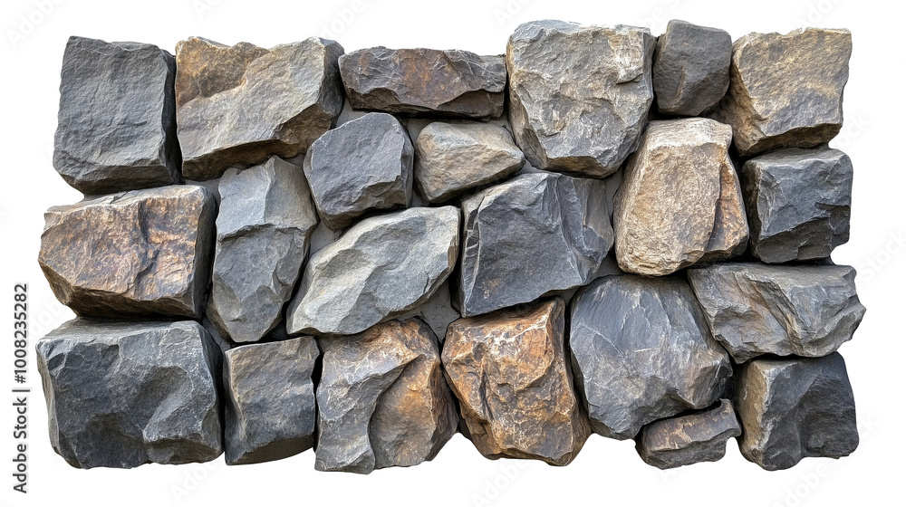 Natural Stone Wall Texture on Transparent Background Natural Stone Wall Texture on Transparent Background