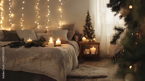Cozy Scandinavian Bedroom w...