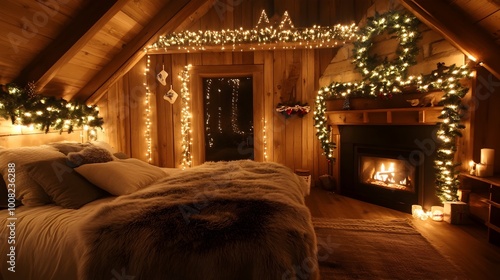 Cozy Cabin Style Bedroom wi...
