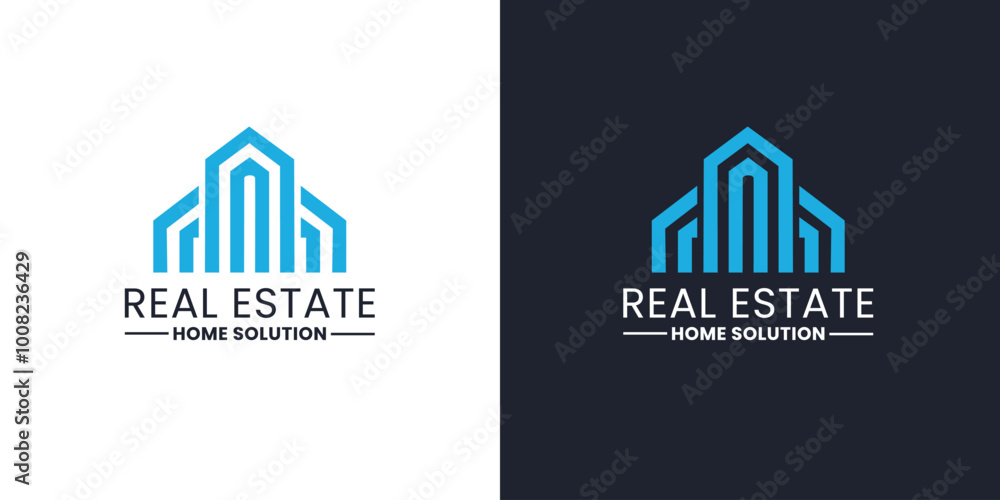 Modern logo design for real estate home solution company Modern logo design for real estate home solution company
