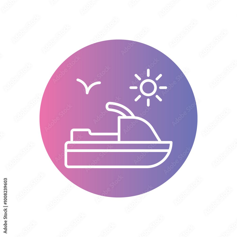 Jet Ski icon vector stock illustration Jet Ski icon vector stock illustration
