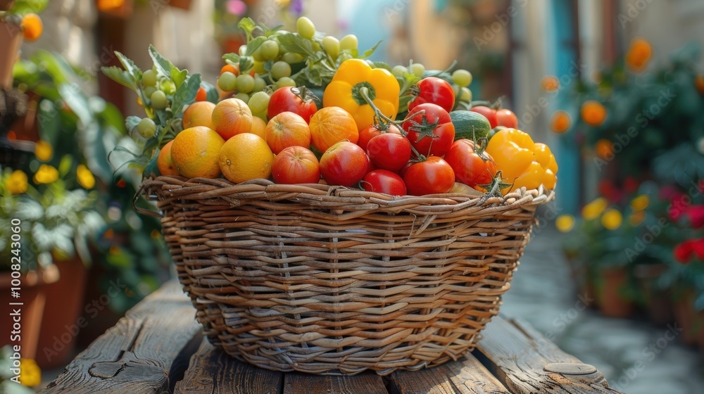 Basket of Fresh Produce Basket of Fresh Produce