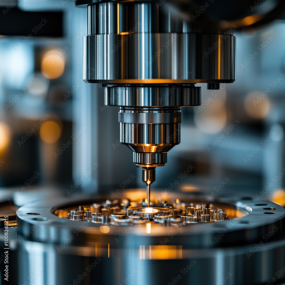 High-Tech Microchip Manufacturing Process Close-Up High-Tech Microchip Manufacturing Process Close-Up