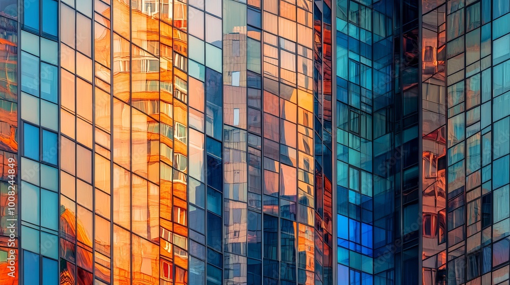 custom made wallpaper toronto digitalA horizontal photo capturing a fragment of a modern office building in Kyiv, Ukraine, symbolizing the concepts of economics, banking, business, and finance.