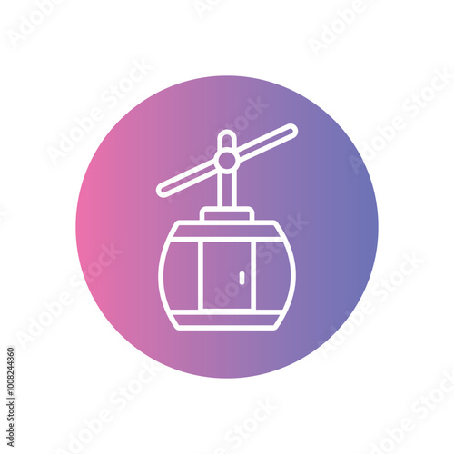 Gondola icon vector stock illustration