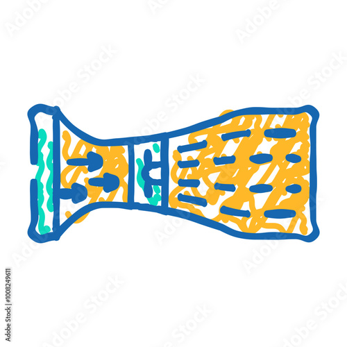 wind tunnel aeronautical engineer doodle icon sketch vector. wind tunnel aeronautical engineer sign. isolated symbol illustration