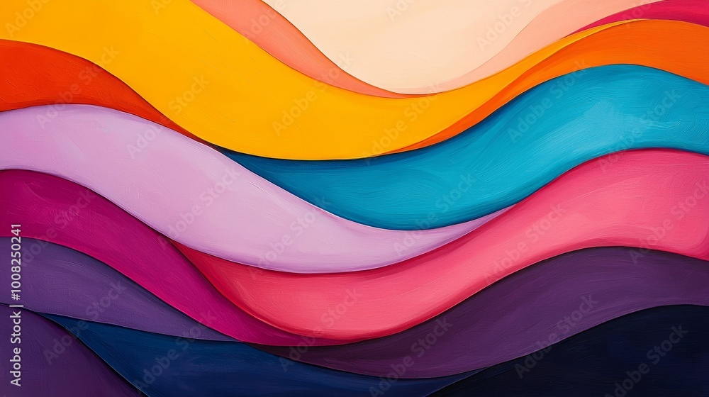 Colorful abstract waves blending together on a vibrant background. Colorful abstract waves blending together on a vibrant background.