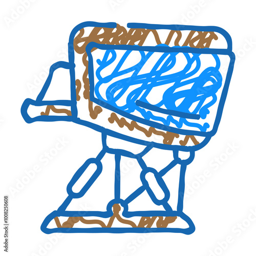 flight simulator aeronautical engineer doodle icon sketch vector. flight simulator aeronautical engineer sign. isolated symbol illustration