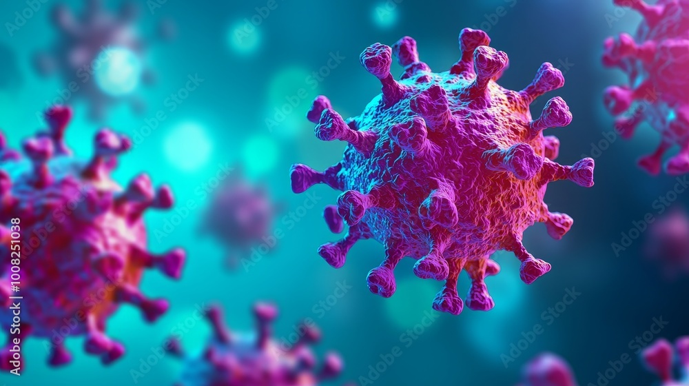 Colorful virus model, white isolate background Colorful virus model, white isolate background