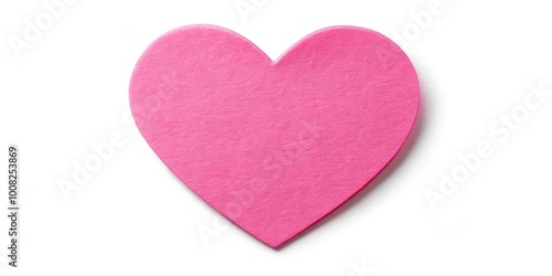 Pink Heart Shape Sticker Isolated on White Background for Creative Design and Decoration Purposes