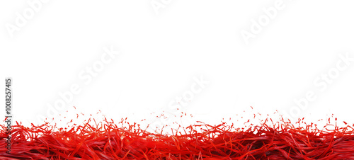 Seamless Horizontal Saffron Spice boarder isolated on transparent background