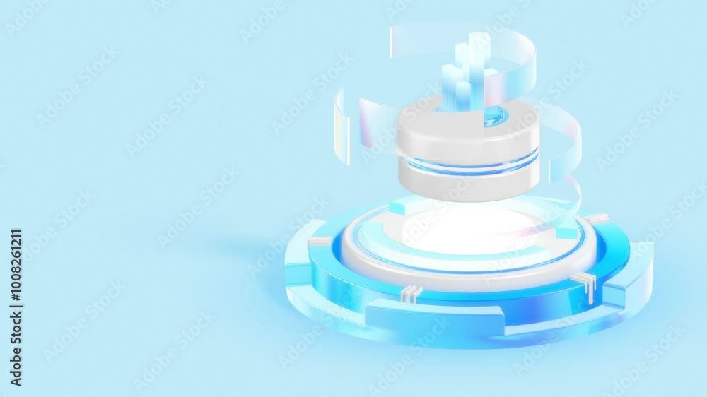 Big Cloud Storage, Future Technologies 3d Motion Graphics Big Cloud Storage, Future Technologies 3d Motion Graphics