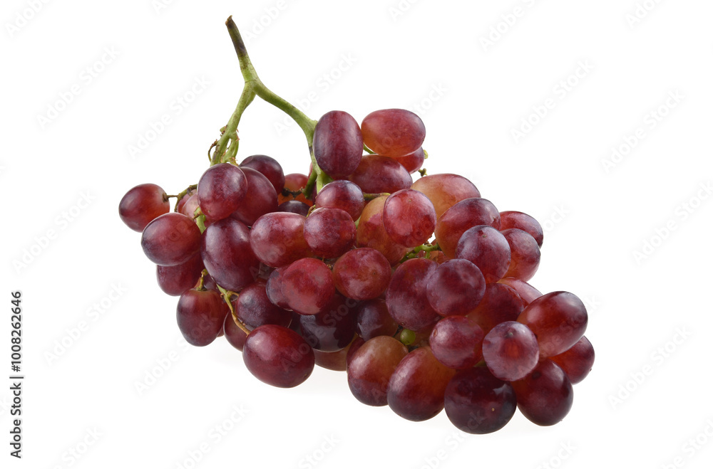 red grapes isolated on white background. red grapes isolated on white background.