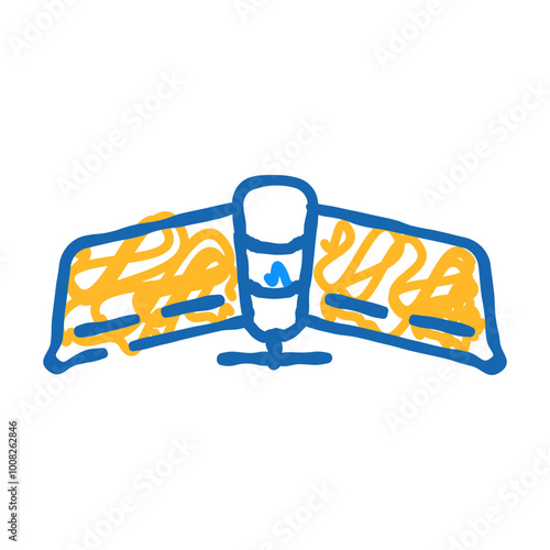 unmanned aerial vehicle aeronautical engineer doodle icon sketch vector. unmanned aerial vehicle aeronautical engineer sign. isolated symbol illustration