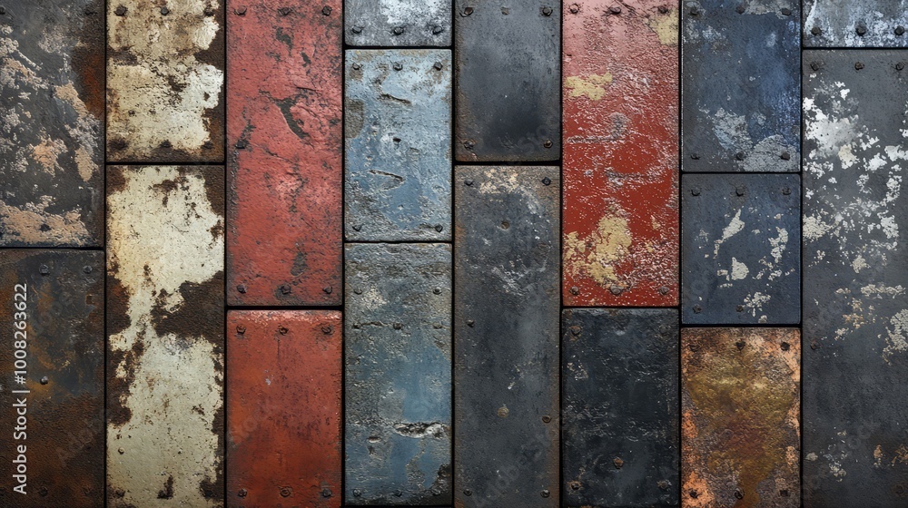 Stone and metal background Stone and metal background