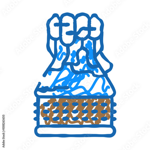 rocket science aeronautical engineer doodle icon sketch vector. rocket science aeronautical engineer sign. isolated symbol illustration