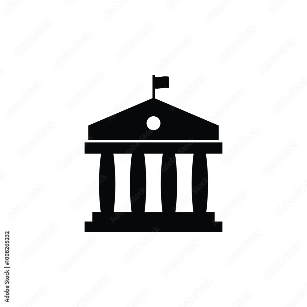 Court icon logo design template isolated illustration Court icon logo design template isolated illustration